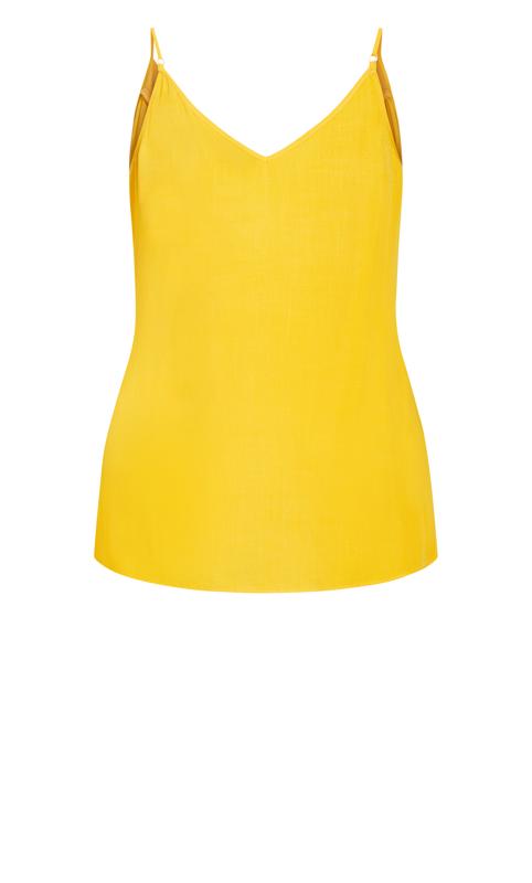 City Chic Yellow V-Neck Vest Top 6