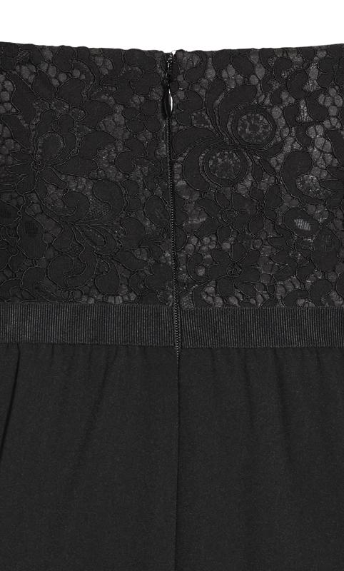 Evans Black Lace Wrap Maxi Dress 5