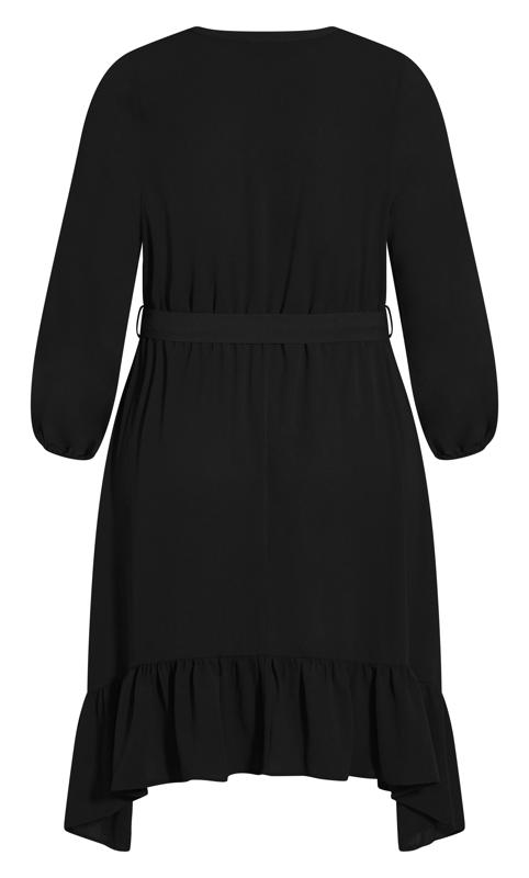 Hanky Hem Sleeved Dress Black 4