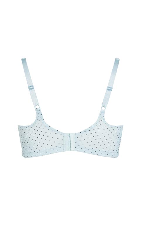 Blue padded bra with white dots - Dim Generous