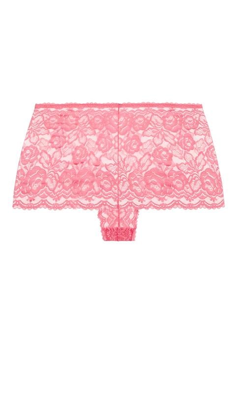 Evans Pink Lace Cheeky Brief 4