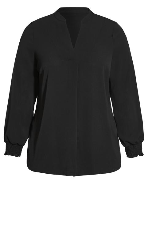 Shirred Black Cuff Shirt 6