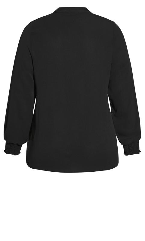 Shirred Black Cuff Shirt 7