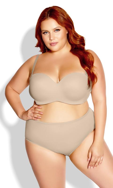 Plus Size  City Chic Natural Brown Bodycon Multiway Bra
