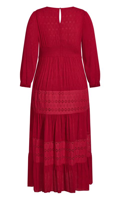 Enchant Lace Crimson Maxi Dress 5