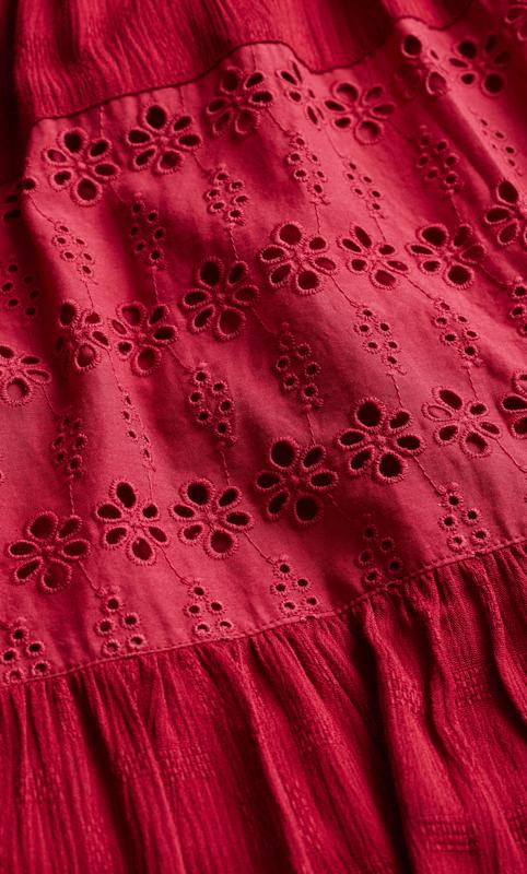 Enchant Lace Crimson Maxi Dress 6
