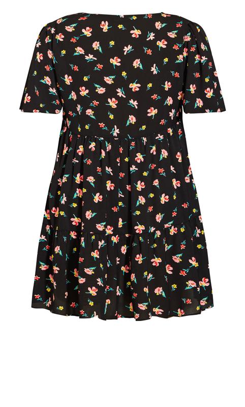 Floral Black Tiered Tunic 6