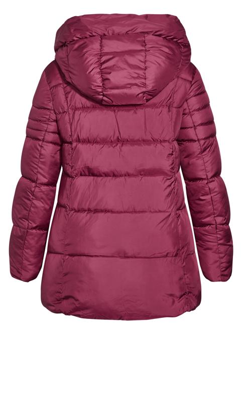 Evans Berry Red Padded Coat 9