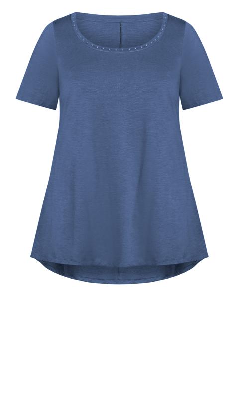 Evans Blue Stud Detail T-Shirt 5