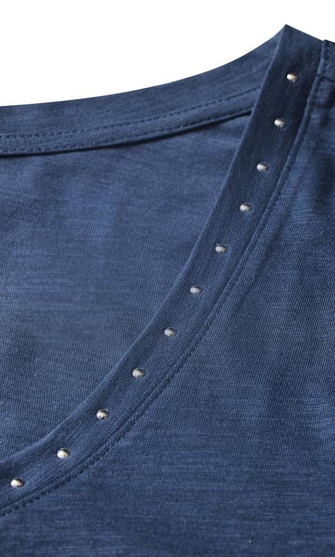 Evans Blue Stud Detail T-Shirt 7
