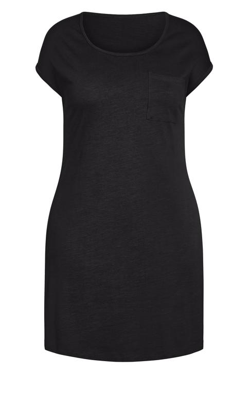 Zim & Zoe Black Pocket Detail T-Shirt Dress | Evans 4