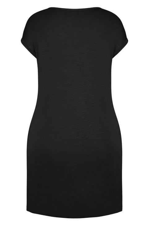 Zim & Zoe Black Pocket Detail T-Shirt Dress | Evans 5