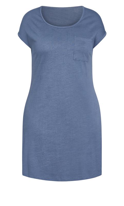 Zim & Zoe Navy Blue Pocket Detail T-Shirt Dress | Evans 4