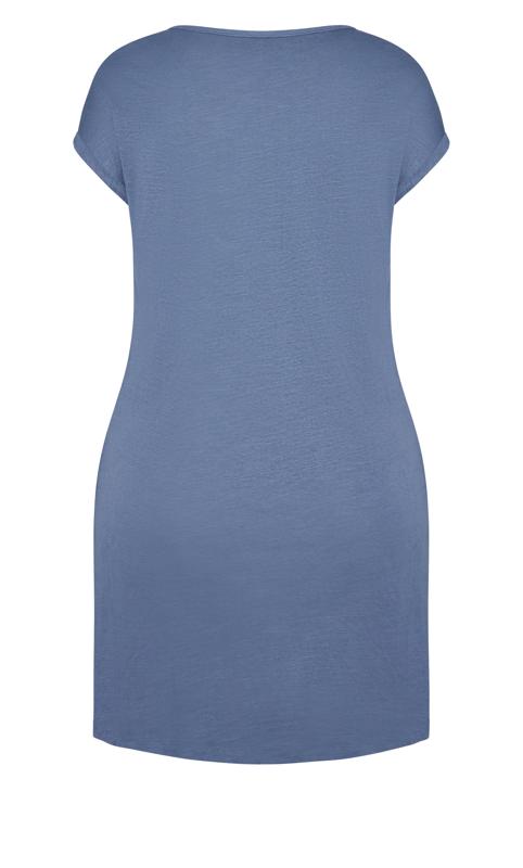 Zim & Zoe Navy Blue Pocket Detail T-Shirt Dress | Evans 5