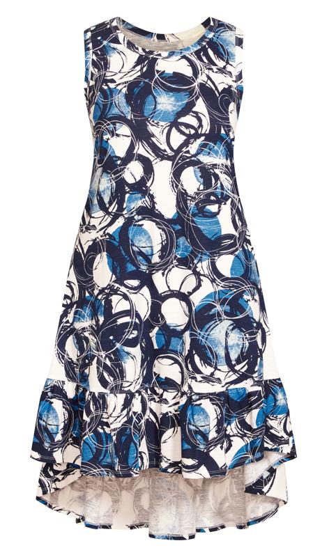 Evans Blue Evie Ruffle Print Dress 4