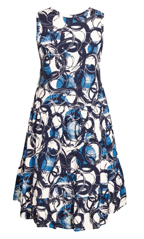 Evans Blue Evie Ruffle Print Dress 5