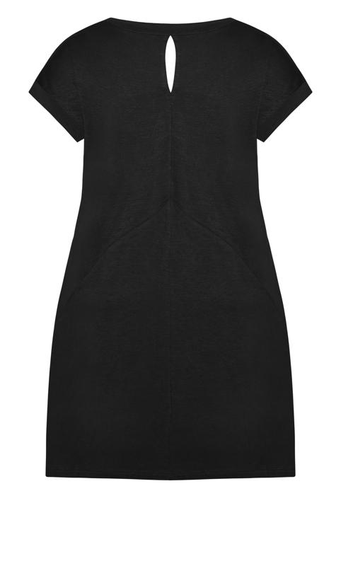 Evans Black Drape Pocket Dress 5