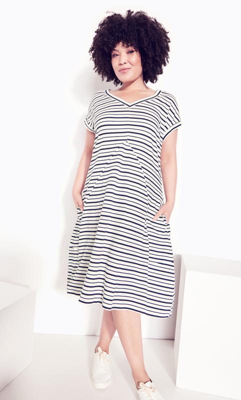 Lilly Ivory Stripe Dress 2