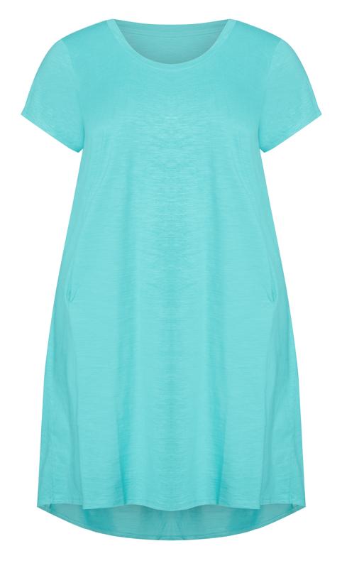 Hello Sunshine Turquoise Plain Dress 4