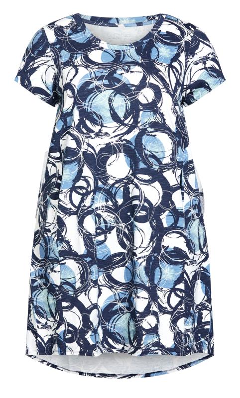 Evans Blue Hello Sunshine Print Dress 4