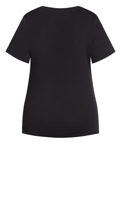 Avenue Black V-Neck T-Shirt 6