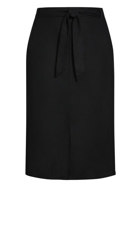 Linen Blend Black Skirt 3