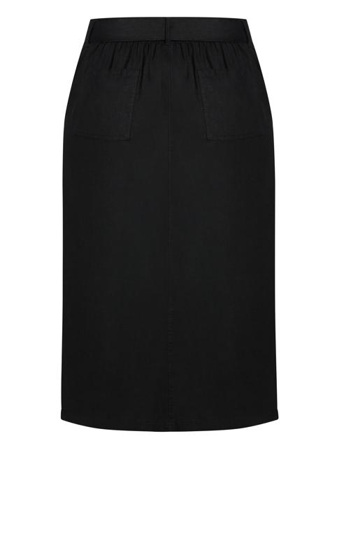 Linen Blend Black Skirt 4