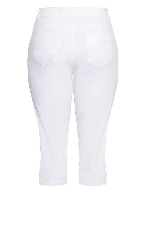 Denim Love White Crop Jeans 4