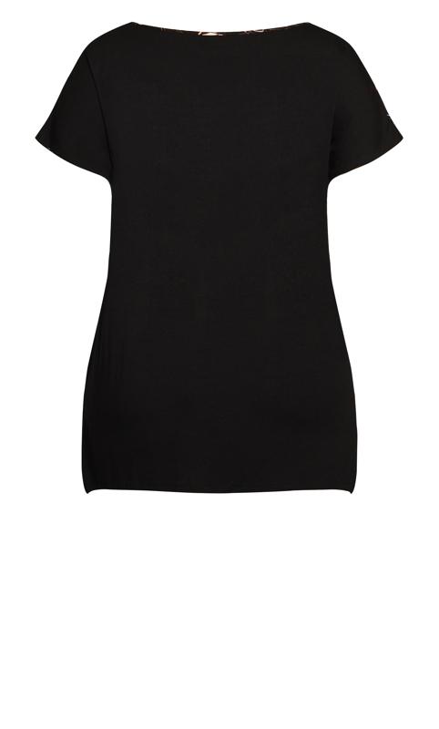 Evans Black Swirl Print T-Shirt 6