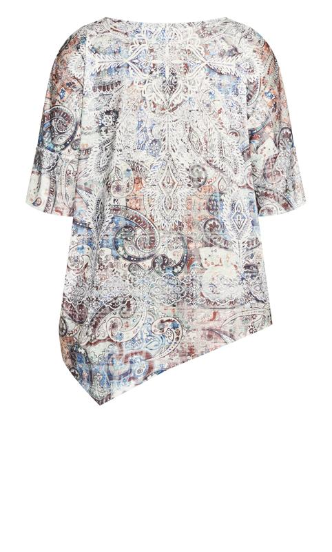 Point Front Navy Paisley Top 6