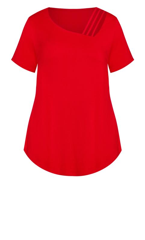 V Cut Out Salsa Red Top 5