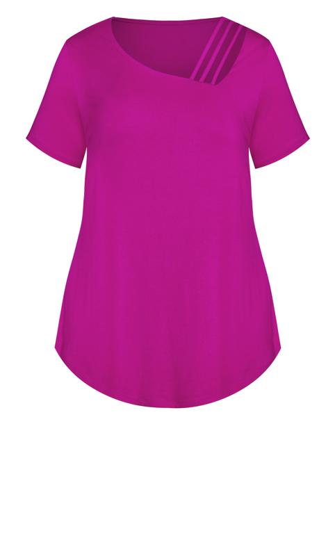 Evans Pink Cut Out T-Shirt 6
