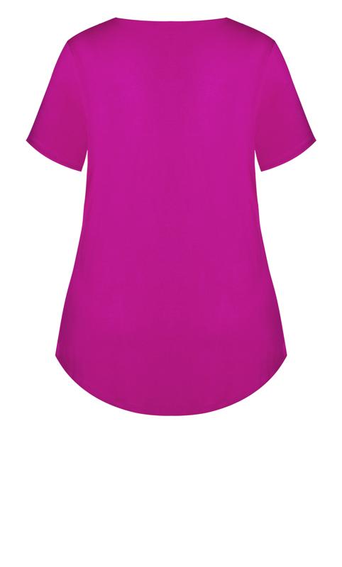 Evans Pink Cut Out T-Shirt 7