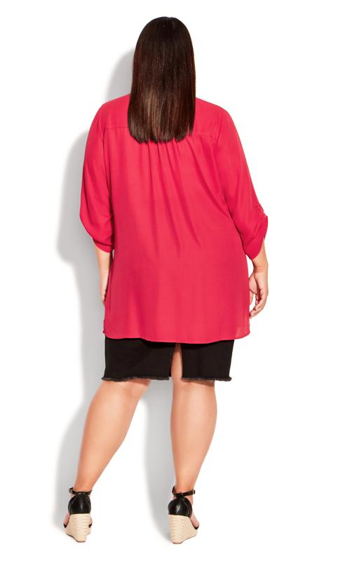 Evans Red Button Front Tunic 4