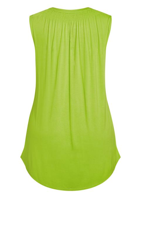 Avenue Lime Green Henley Tunic Top 7