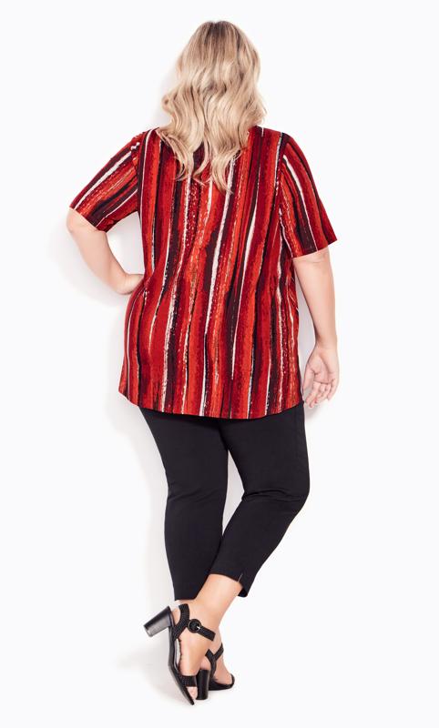 Knit Pleated Spice Print Top 4