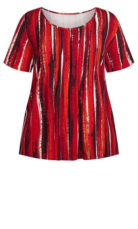 Knit Pleated Spice Print Top 5