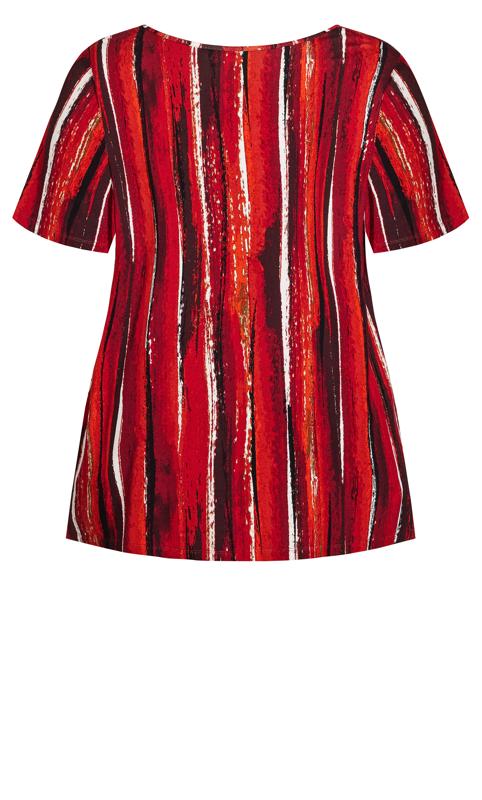 Knit Pleated Spice Print Top 6