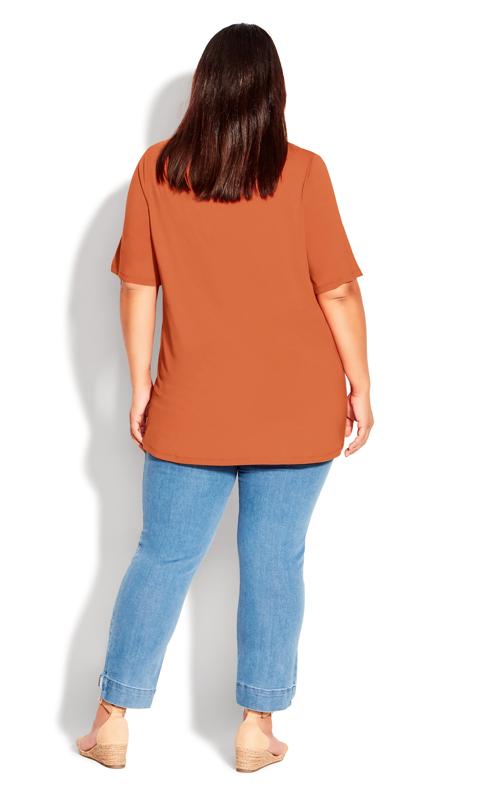 Knit Pleated Terracotta Top 4