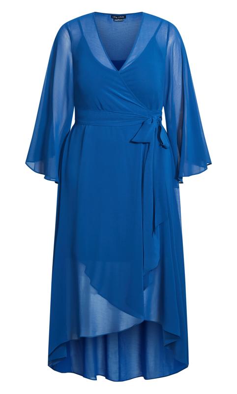 City Chic Blue Wrap Maxi Dress 5