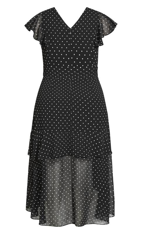 Evans Black Flirty Tier Print Maxi Dress 6