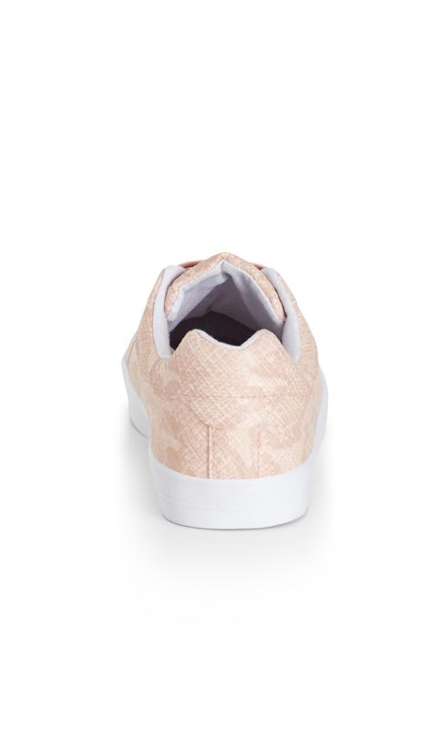 Pink Extra Wide Fit Snake Print Trainer 3