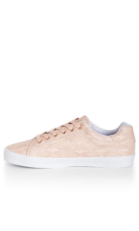 Pink Extra Wide Fit Snake Print Trainer 4