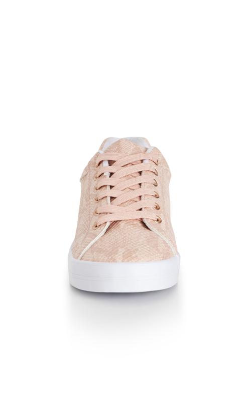 Pink Extra Wide Fit Snake Print Trainer 5