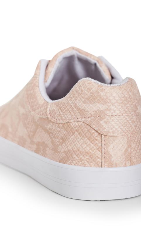 Pink Extra Wide Fit Snake Print Trainer 7