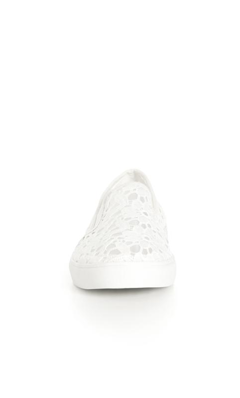 CloudWalkers White WIDE FIT Lace Slip On Trainers 5