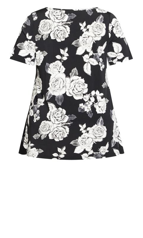 Luv Pleat Front Black Floral Tunic 7
