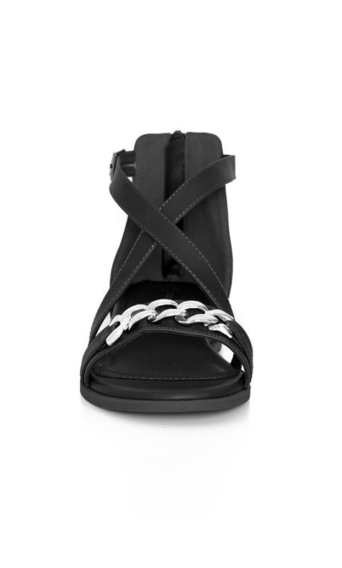 Ruby Chain Wide Fit  Black Sandal 5
