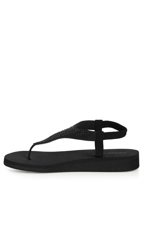Mazie Black Wide Fit Flatform Sandal 4