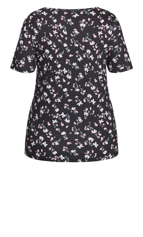 Evans Black Floral Pyjama Set 4